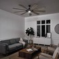 Preview: Elstead Gentry XL leiser Deckenventilator mit LED Licht Ø216cm DC-Motor Holz + Fernbedienung
