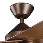 Preview: Elstead Jade leiser Deckenventilator mit LED Licht Ø152cm + Fernbedienung Walnuss