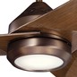 Preview: Elstead Jade leiser Deckenventilator mit LED Licht Ø152cm + Fernbedienung Walnuss
