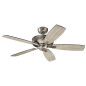 Preview: Elstead Monarch II leiser Deckenventilator Ø132cm Holz + Fernbedienung