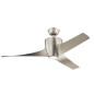 Preview: Elstead Phree leiser Deckenventilator mit LED Licht Ø142cm + Fernbedienung Nickel