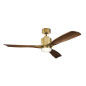 Preview: Elstead Ridley II leiser Deckenventilator mit LED Licht Ø132cm Holz + Fernbedienung