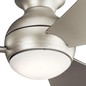 Preview: Elstead Sola leiser Deckenventilator mit LED Licht Ø86cm + Fernbedienung Silber