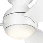 Preview: Elstead Sola leiser Deckenventilator mit LED Licht Ø86cm + Fernbedienung Mattes weiß