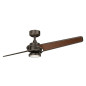 Preview: Elstead Xety leiser Deckenventilator mit LED Licht Ø142cm + Fernbedienung Ölgebürstete Bronze