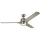 Preview: Elstead Zeus leiser Deckenventilator mit LED Licht Ø152cm Holz + Fernbedienung Silber