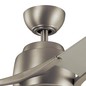 Preview: Elstead Zeus leiser Deckenventilator mit LED Licht Ø152cm Holz + Fernbedienung Silber