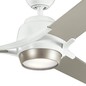 Preview: Elstead Zeus leiser Deckenventilator mit LED Licht Ø152cm Holz + Fernbedienung Silber, weiß