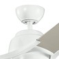 Preview: Elstead Zeus leiser Deckenventilator mit LED Licht Ø152cm Holz + Fernbedienung Silber, weiß