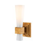 Preview: Elstead Kristy Wandleuchte E27 Gebeiztes Gold Opal
