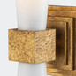 Preview: Elstead Kristy Wandleuchte E27 Gebeiztes Gold Opal