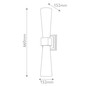 Preview: Elstead Kristy Wandleuchte G9 2-fach Gebeiztes Gold Opal IP44