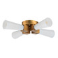 Preview: Elstead Kristy Deckenleuchte E27 4-fach Gebeiztes Gold Opal