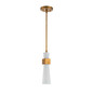 Preview: Elstead Kristy Pendelleuchte E27 Gebeiztes Gold Opal