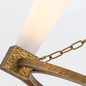 Preview: Elstead Kristy Kronleuchter E27 4-fach Gebeiztes Gold Opal