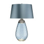 Preview: Elstead Lena Tischleuchte E27 74cm Blau getöntes Glas, Entenei-Blau Schirm Hellblau