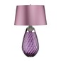 Preview: Elstead Lena Tischleuchte E27 74cm Pflaume getöntes Glas, Heather Shade Heidekraut-Farbe