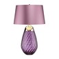 Preview: Elstead Lena Tischleuchte E27 74cm Pflaume getöntes Glas, Heather Shade Heidekraut-Farbe