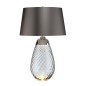 Preview: Elstead Lena Tischleuchte E27 74cm Rauchgetöntes Glas, Schiefer Farbton Schiefer