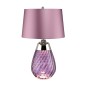 Preview: Elstead Lena Tischleuchte E27 61cm Pflaume getöntes Glas, Heather Shade Heidekraut-Farbe
