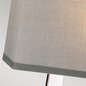 Preview: Elstead Magro Tischleuchte E27 Poliertes Nickel Hellgrau