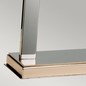 Preview: Elstead Magro Tischleuchte E27 Poliertes Nickel Hellgrau