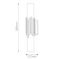 Preview: Elstead Marvele Wandleuchte G9 2-fach Gealtertes Messing Opal IP44