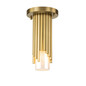 Preview: Elstead Marvele Deckenleuchte E14 Gealtertes Messing Opal