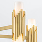 Preview: Elstead Marvele Kronleuchter E14 10-fach Gealtertes Messing Opal