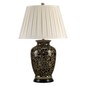 Preview: Elstead Morris Tischleuchte E27 73cm Gold und Schwarz Creme, Made in UK