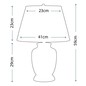 Preview: Elstead Morris Tischleuchte E27 59cm Gold und Schwarz Creme, Made in UK