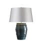 Preview: Elstead Neptune Tischleuchte E27 Blaue Glasur Silber, Made in UK