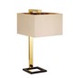Preview: Elstead Plein Tischleuchte E27 Dunkelbraun Poliertes Gold Beige