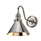 Preview: Elstead Provence Wandleuchte E27 28cm Poliertes Nickel