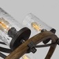 Preview: Elstead Angelo Kronleuchter E27 6-fach Verwitterte Eiche, schiefergraues Metall Klar