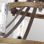 Preview: Elstead Angelo Kronleuchter E27 9-fach Verwitterte Eiche, schiefergraues Metall Klar