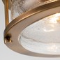 Preview: Elstead Ashland Bay Deckenleuchte E27 2-fach Naturmessing Klar gerippt IP44