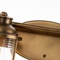 Preview: Elstead Ashland Bay Wandleuchte E27 4-fach Naturmessing Klar gerippt IP44