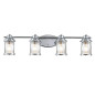 Preview: Elstead Ashland Bay Wandleuchte E27 4-fach Poliertes Chrom Klar gerippt IP44