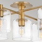 Preview: Elstead Axel Deckenleuchte E27 7-fach Heritage Messing Klar