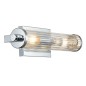 Preview: Elstead Azores Wandleuchte E14 2-fach Poliertes Chrom Klar geriffelt IP44
