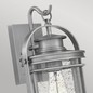 Preview: Elstead Booker Außen-Außenwandleuchte E27 38cm Industrielles Aluminium Klar IP44