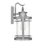 Preview: Elstead Booker Außen-Außenwandleuchte E27 38cm Industrielles Aluminium Klar IP44