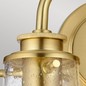 Preview: Elstead Braelyn Wandleuchte E27 2-fach Gebürstetes Messing Klar IP44