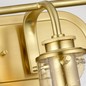 Preview: Elstead Braelyn Wandleuchte E27 3-fach Gebürstetes Messing Klar IP44
