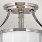 Preview: Elstead Chance Deckenleuchte E27 2-fach Poliertes Nickel mit poliertem Weiß