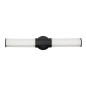 Preview: Elstead Facet LED Wandleuchte 2-fach Mattes Schwarz Opal geätzt IP44