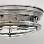 Preview: Elstead Hadrian Deckenleuchte E27 2-fach Antikes Nickel Klar IP44