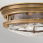 Preview: Elstead Hadrian Deckenleuchte E27 2-fach Gebürstete Bronze Klar IP44
