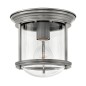 Preview: Elstead Hadrian Deckenleuchte E27 Antikes Nickel Klar IP44